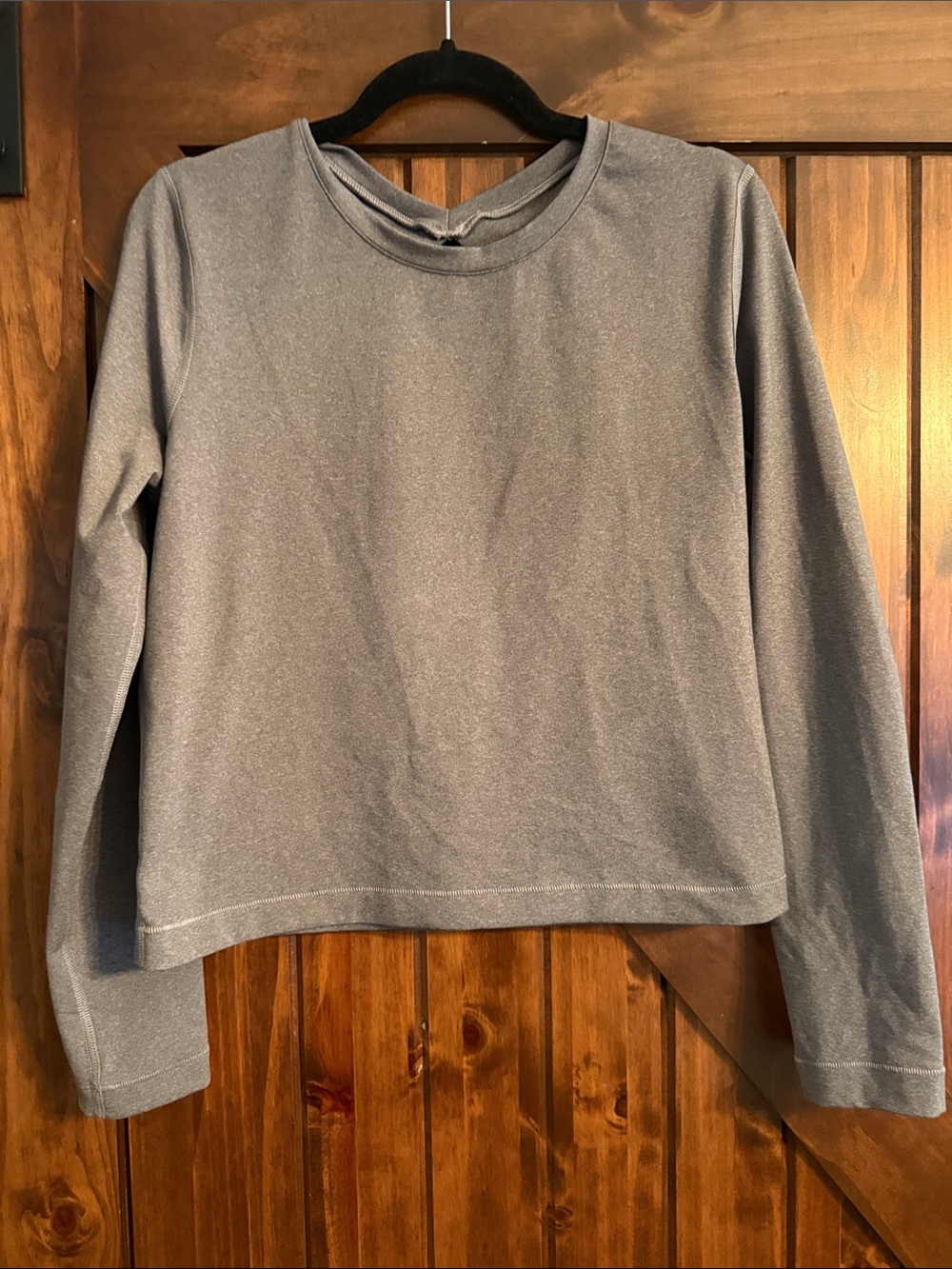 Lululemon Women's Long-Sleeve Crewneck Top - Gray PTP 19.5